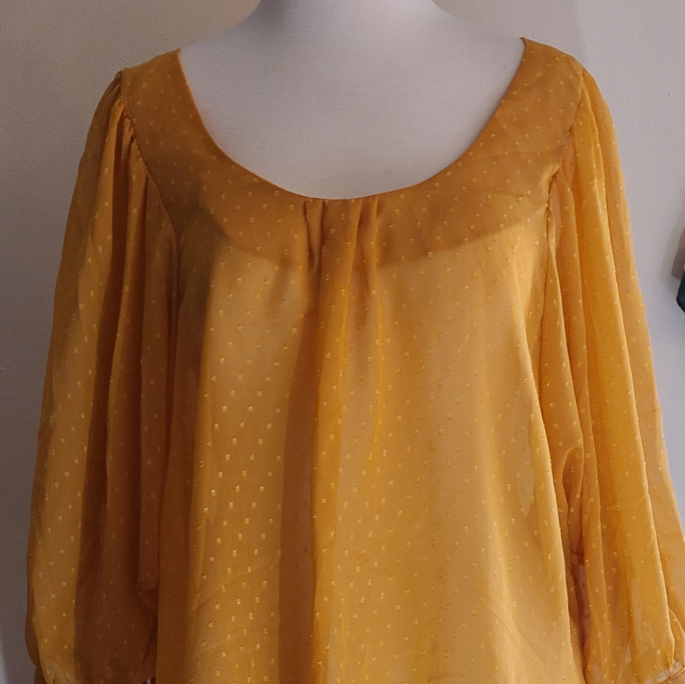 Xhilaration gold blouse size XXL